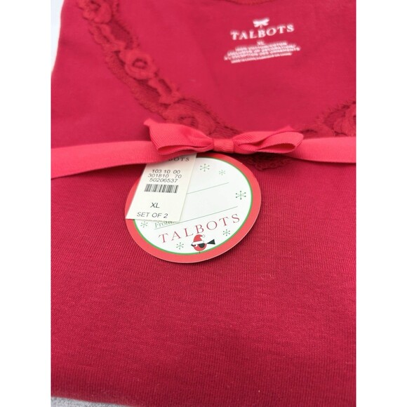 NWT Talbots Pajama Set XL Scottish Terrier Dog Print Red Gray Great Gift Cotton - Picture 4 of 7